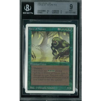 Magic the Gathering Unlimited Force of Nature BGS 9 (9.5, 9, 9, 9)