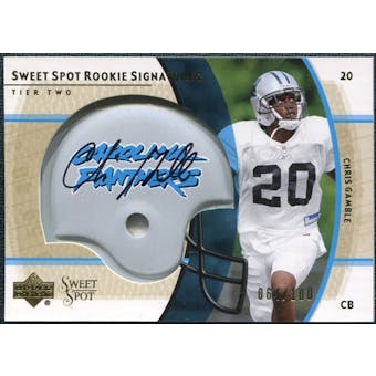 2004 Upper Deck Sweet Spot Gold Rookie Autographs #253 Chris Gamble Autograph /100