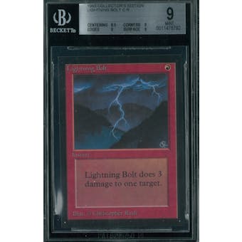 Magic the Gathering Collector's Edition CE IE Lightning Bolt BGS 9 (8.5, 9, 9, 9)