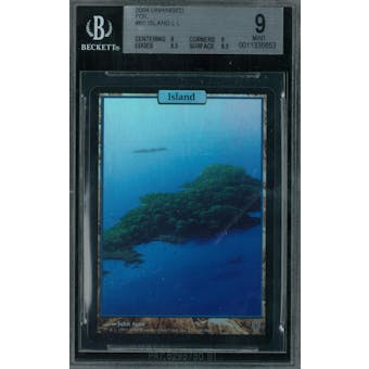 Magic the Gathering Unhinged FOIL Island BGS 9 (9, 9, 9.5, 8.5)