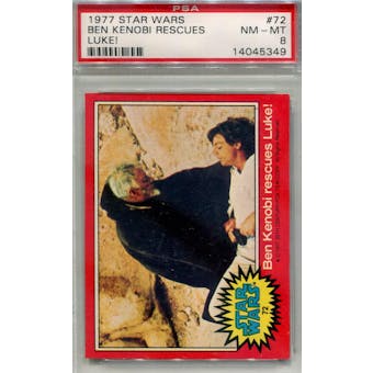 1977 Topps Star Wars #72 Ben Kenobi Rescues Luke PSA 8 (NM-MT) *5349 (Reed Buy)
