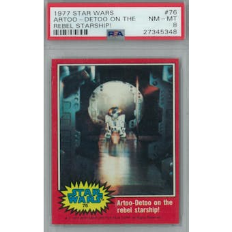 1977 Topps Star Wars #76 R2-D2 on the Rebel Starship PSA 8 (NM-MT) *5348 (Reed Buy)