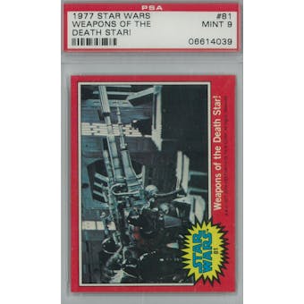 1977 Topps Star Wars #81 Weapons of the Death Star PSA 9 (Mint) *4039 (Reed Buy)