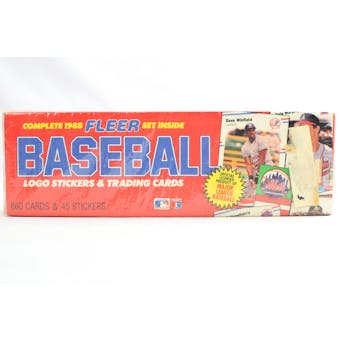 1988 Fleer Baseball Factory Set (Colorful box) (Reed Buy)