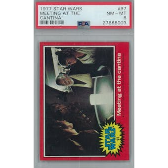 1977 Topps Star Wars #97 Meeting at the Cantina PSA 8 (NM-MT) *8003 (Reed Buy)