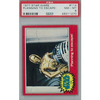 1977 Topps Star Wars #114 Planning to Escape PSA 8 (NM-MT) *1270 (Reed Buy)
