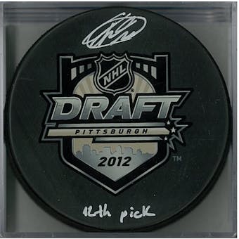 Mikhail Grigorenko Autographed 2012 Draft Hockey Puck (AJSW COA)