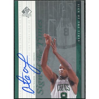1999/00 Upper Deck SP Authentic Sign of the Times #AW Antoine Walker Autograph