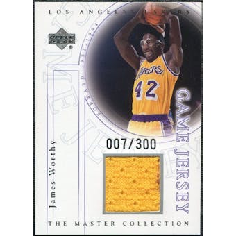 2000 Upper Deck Lakers Master Collection Game Jerseys #WOJ James Worthy /300