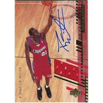 2000/01 Upper Deck Game Jerseys 2 #ADM Darius Miles Autograph