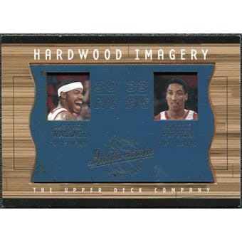 2001/02 Upper Deck Inspirations Hardwood Imagery Combo #RW/SP Scottie Pippen Rasheed Wallace