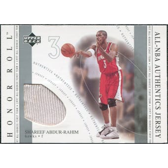 2001/02 Upper Deck Honor Roll All-NBA Authentic Jerseys #10 Shareef Abdur-Rahim