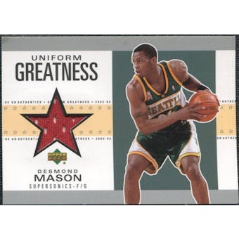 2002/03 Upper Deck UD Authentics Uniform Greatness #DMU Desmond Mason