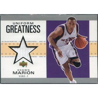 2002/03 Upper Deck UD Authentics Uniform Greatness #SHU Shawn Marion