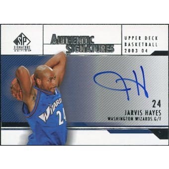 2003/04 Upper Deck SP Signature Edition Signatures #JH Jarvis Hayes Autograph