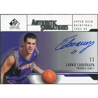 2003/04 Upper Deck SP Signature Edition Signatures #ZC Zarko Cabarkapa Autograph