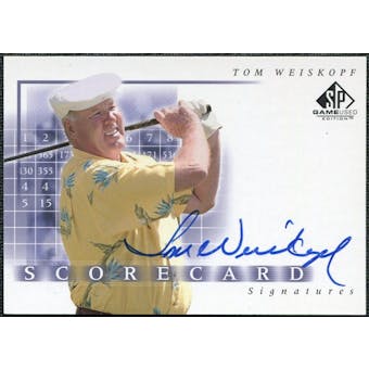 2002 Upper Deck SP Game Used Scorecard Signatures #SSWE Tom Weiskopf Autograph