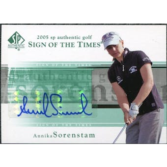 2005 Upper Deck SP Authentic Sign of the Times Single #AS Annika Sorenstam Autograph