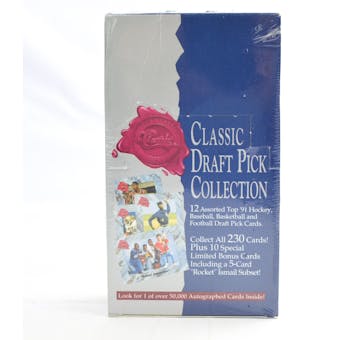 1991 Classic Draft Pick Collection Hobby Box (Four Sport) (Reed Buy)