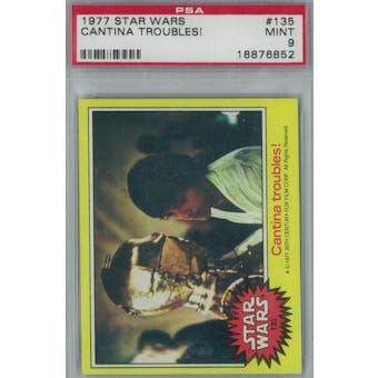 1977 Topps Star Wars #135 Cantina Troubles PSA 9 (Mint) *6852 (Reed Buy)