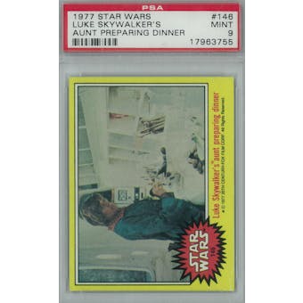 1977 Topps Star Wars #146 Luke Skywalker's Aunt Preparing Dinner PSA 9 (Mint) *3755 (Reed Buy)