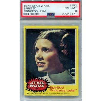 1977 Topps Star Wars #152 Spirited Princess Leia PSA 8 (NM-MT) *5471 (Reed Buy)