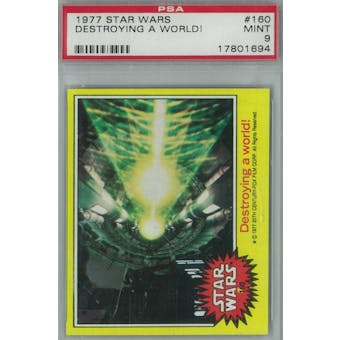 1977 Topps Star Wars #160 Destroying a World PSA 9 (Mint) *1694 (Reed Buy)