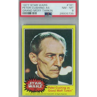 1977 Topps Star Wars #181 Peter Cushing Grand Moff Tarkin PSA 8 (NM-MT) *5735 (Reed Buy)