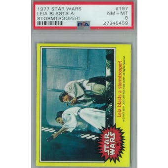 1977 Topps Star Wars #197 Leia/Stormtroopers PSA 8 (NM-MT) *5459 (Reed Buy)