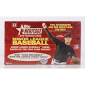 2012 Topps Heritage Minor League Baseball Hobby Box (Reed Buy)