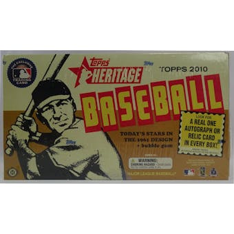 2010 Topps Heritage Baseball Hobby Box (Reed Buy)
