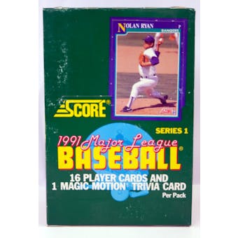 1991 Score Series 1 Baseball Wax Box (Reed Buy)