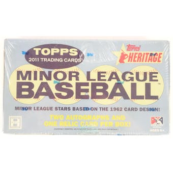 2011 Topps Heritage Minor League Edition Baseball Hobby Box (Reed Buy)