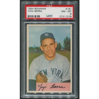 1954 Bowman Baseball #161 Yogi Berra PSA 8 (NM-MT)