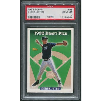 1993 Topps Baseball #98 Derek Jeter Rookie PSA 10 (GEM MT)