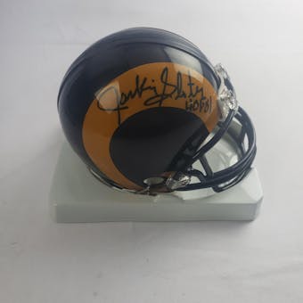 Jackie Slater Los Angeles Rams Autographed Football Mini Helmet (HOF 01) TriStar COA 6145767 (Reed Buy)