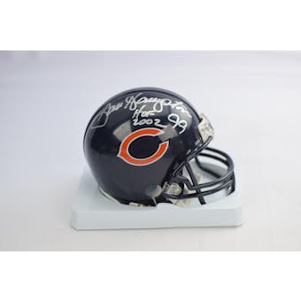 Dan Hampton Chicago Bears Autographed Football Mini Helmet (HOF 2002) Leaf Authentics #13675 (Reed Buy)