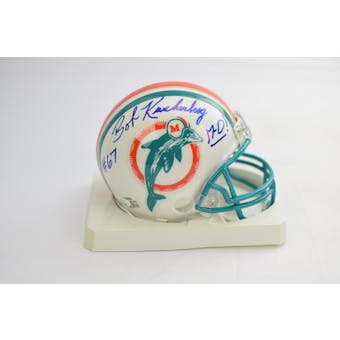 Bob Kuechenberg Miami Dolphins Autographed Football Mini Helmet (17-0!) JSA COA #FF49120 (Reed Buy)