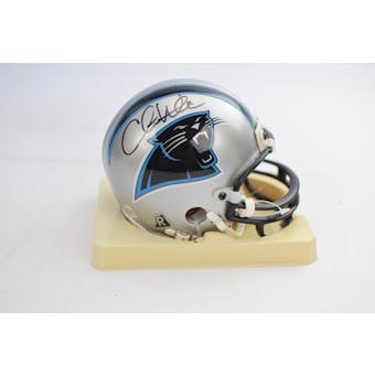 Chris Weinke Carolina Panthers Autographed Football Mini Helmet Topps COA #3078545 (Reed Buy)