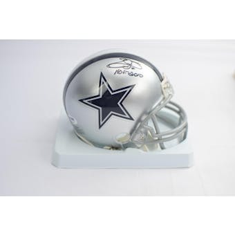 Emmitt Smith Dallas Cowboys Autographed Football Mini Helmet (HOF 2010) PSA COA #U94337 (Reed Buy)