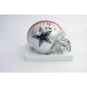 Cliff Harris Dallas Cowboys Autographed Football Mini Helmet (ROH 04) JSA COA #W575949 (Reed Buy)
