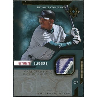 2005 Upper Deck Ultimate Collection Sluggers Patch #CC Carl Crawford /25