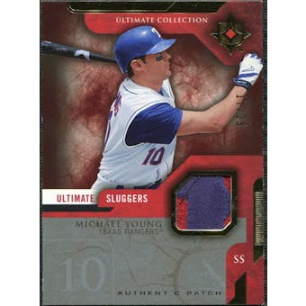 2005 Upper Deck Ultimate Collection Sluggers Patch #MY Michael Young /25
