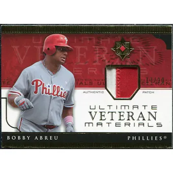 2005 Upper Deck Ultimate Collection Veteran Materials Patch #BA Bobby Abreu /30
