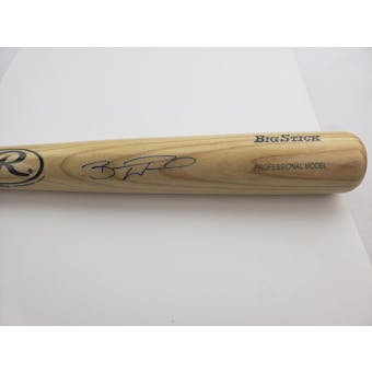 Brandon Wood Rawlings Big Stick Autographed Baseball Bat Just Minors (Reed Buy)