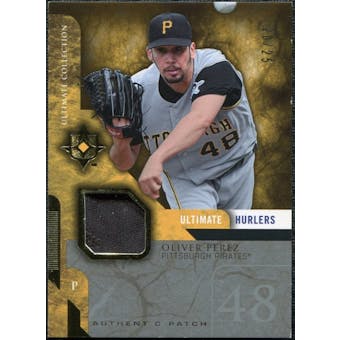 2005 Upper Deck Ultimate Collection Hurlers Patch #PE Oliver Perez /25