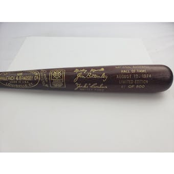 1974 Hall of Fame Induction Louisville Slugger Baseball Bat  (Mantle, Ford) #/500 (Reed Buy)
