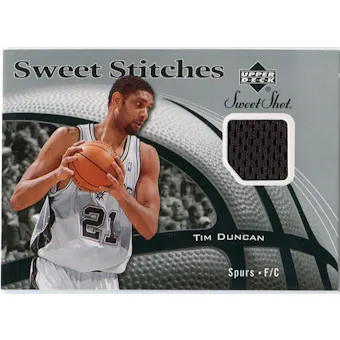 2006/07 Upper Deck Sweet Shot Stitches #TD Tim Duncan