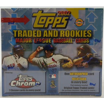 2002 Topps Chrome Traded & Rookies Baseball Jumbo Box (Reed Buy)