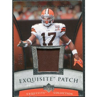 2006 Upper Deck Exquisite Collection Patch Silver #EPBE Braylon Edwards /50